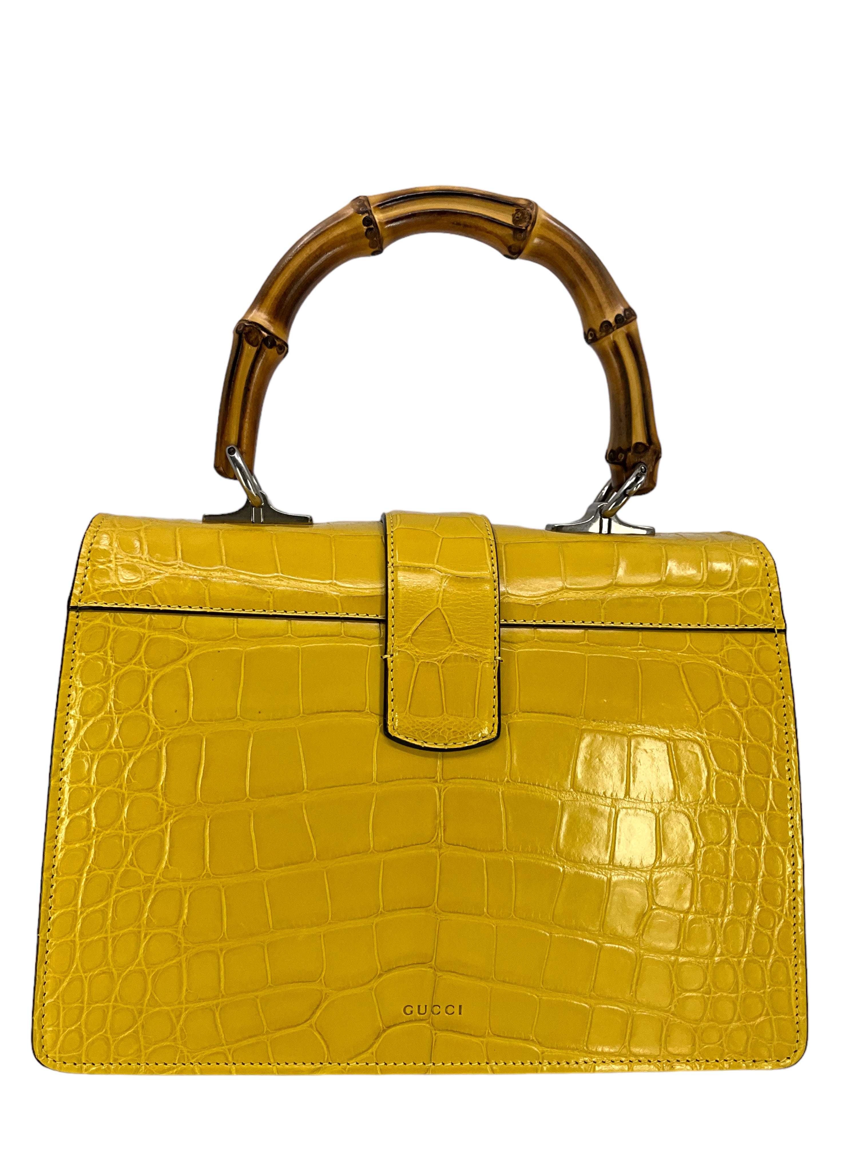 Gucci Dionysus Bamboo Top Handle Crocodile Leather Shoulder Bag for Women | Luxury Designer Handbag for Evening Parties, Weddings & Special Occasions