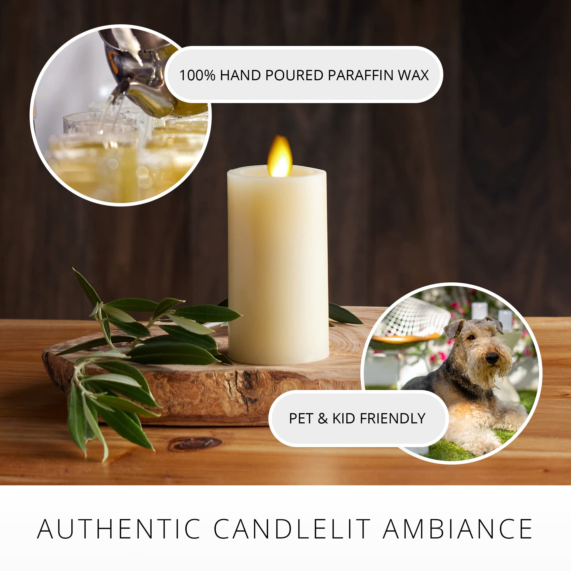 Luminara Classic Slim Flameless LED Candle - Ivory 2