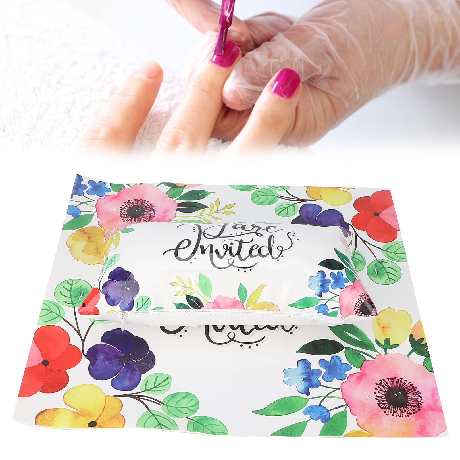 Professional Nail Art Hand Pillow - Ergonomic Hand Rest Cushion Pad for Manicurists, Nail Salons & Nail Schools - Stylish & Comfortable Nail Technician Support - Perfect for Gel Polish, Acrylic Nails & Nail Art Application