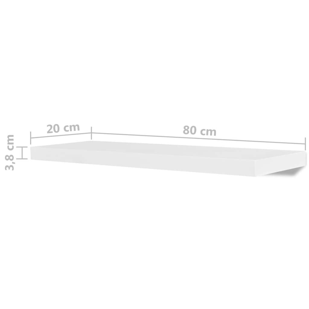 4-Pack White Wall Shelves 31.5 Inch - Floating Shelves Set for Living Room, Bathroom, Kitchen & Bedroom Storage - Perfect for Displaying Decor, Books & Organizing Small Items