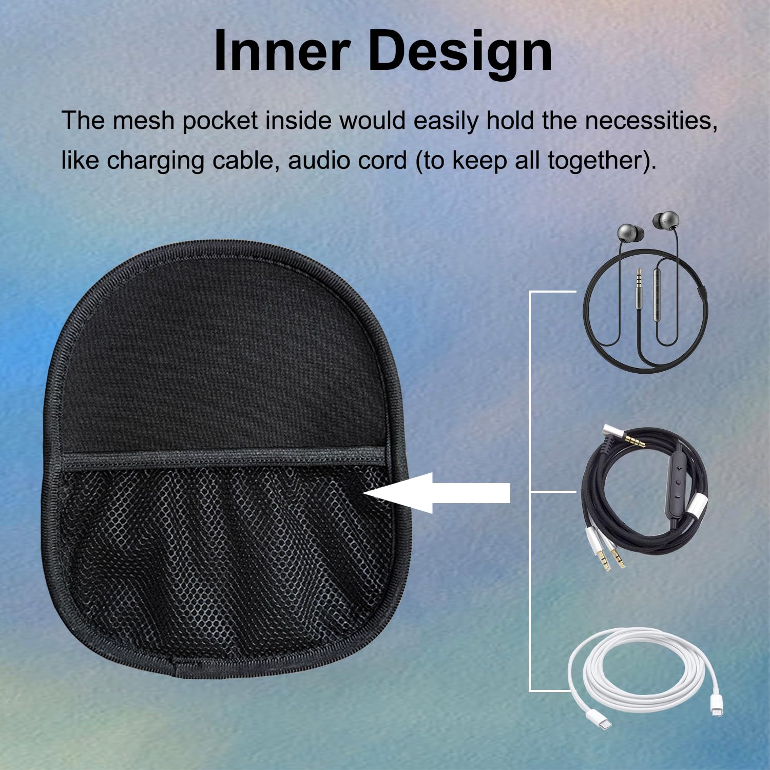 Premium Neoprene Headphone Storage Bag - Lightweight Travel Case for Wired & Wireless Headsets - Compatible with Jabra Evolve 20/30/40/65/75 & Plantronics Blackwire 3210/3220/3320/CS510 - Perfect for Office, Commuting & Travel Protection