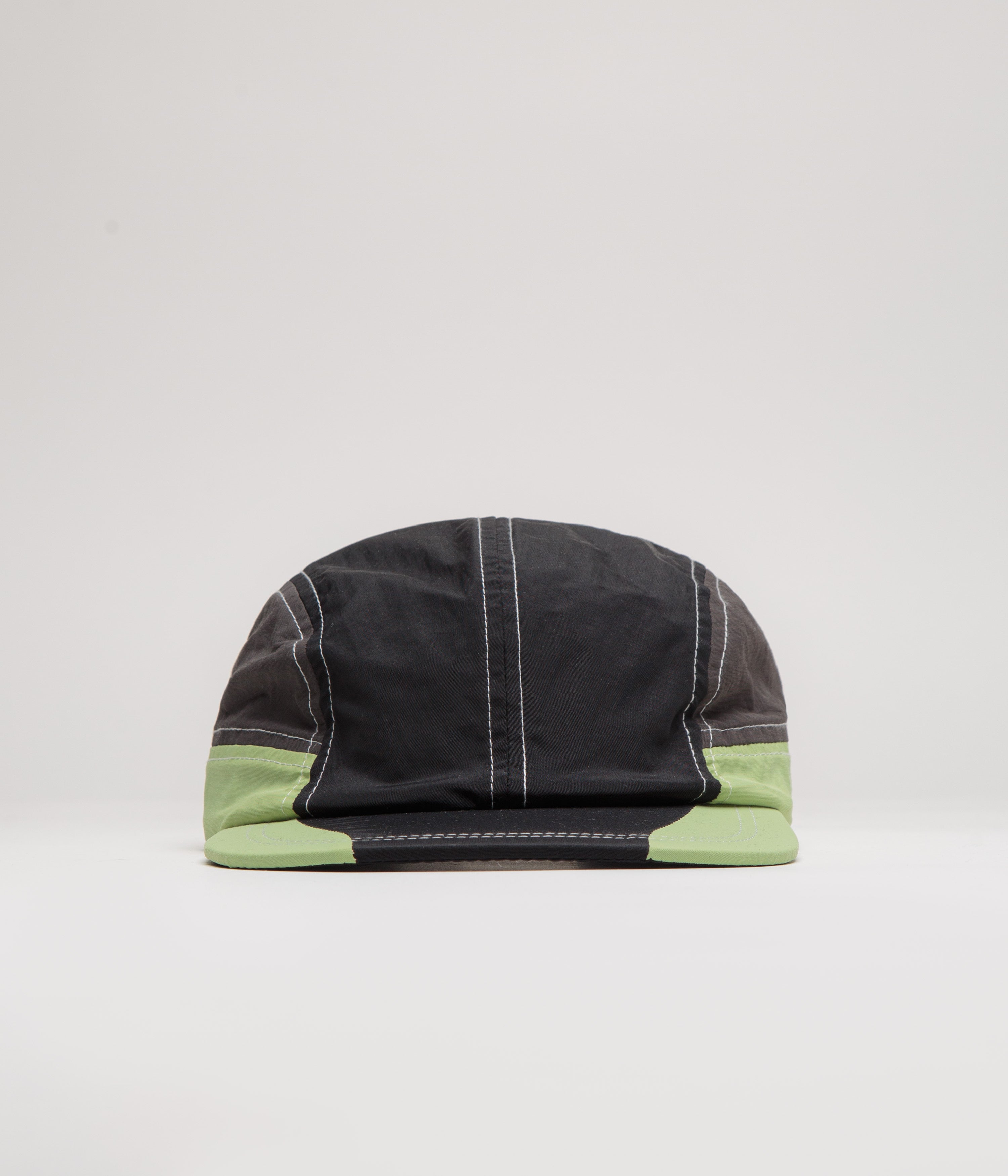 Butter Goods Stream 4 Panel Cap - Black & Pistachio Color Snapback Hat for Men & Women | Streetwear Fashion Accessory for Casual Outfits & Hip Hop Style