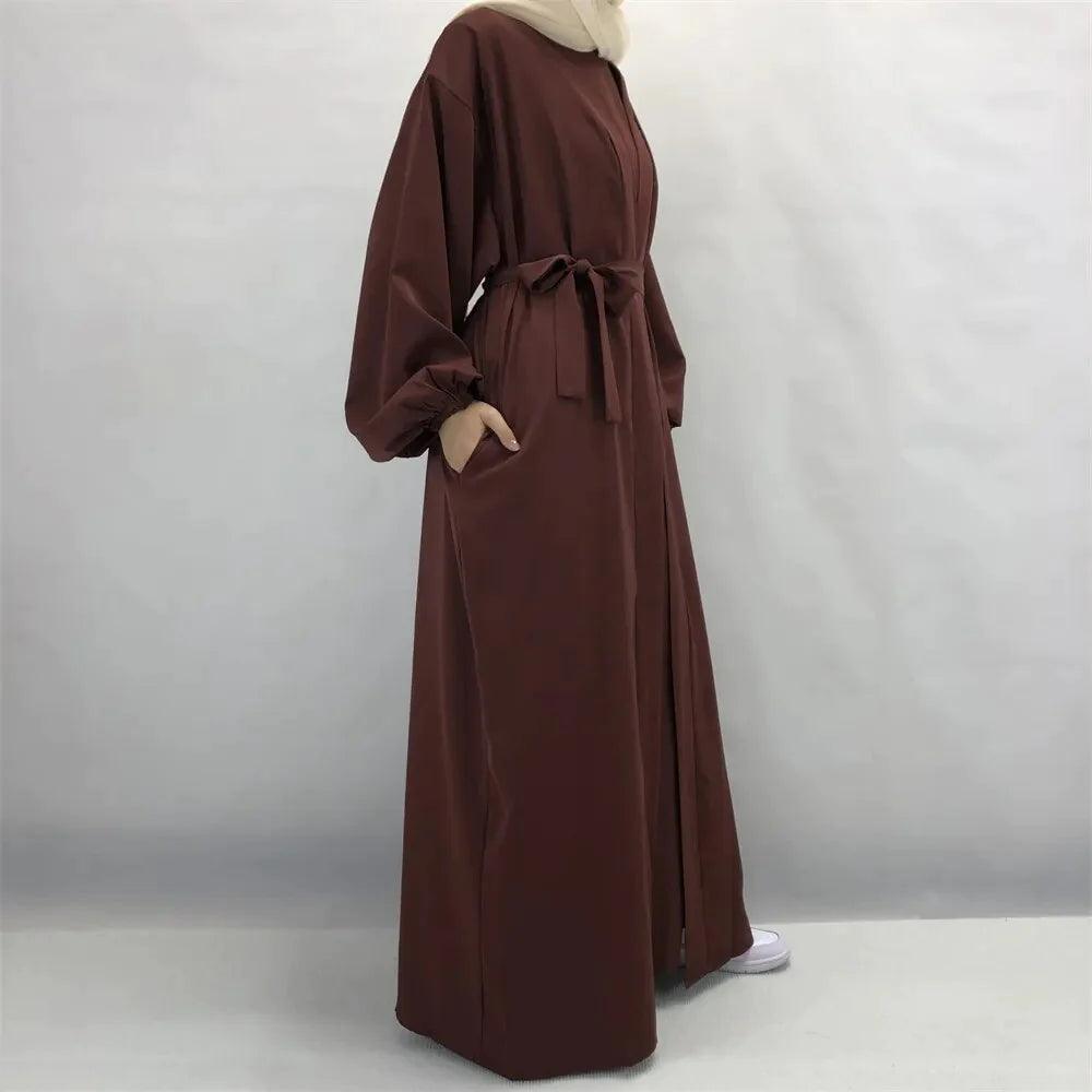2 Piece Dubai Kimono Abaya Set for Women - Islamic Prayer Dress, Eid Outfit & Modest Fashion Wear - Perfect for Mosque, Special Occasions & Everyday Elegance