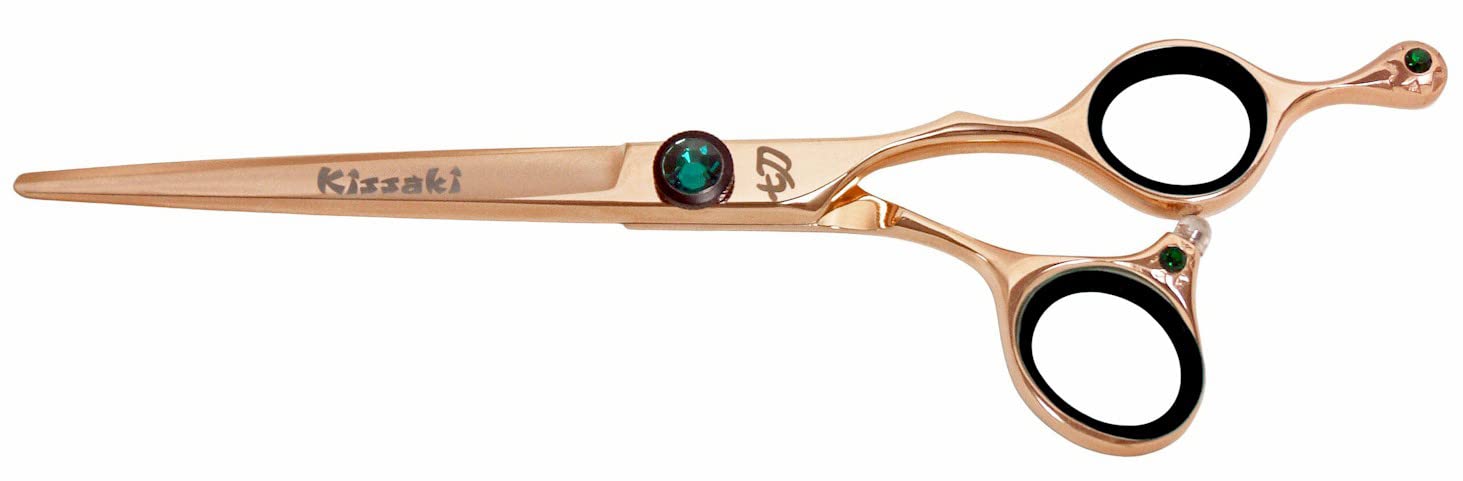 Kissaki Tsuchi 7.0 Inch Rose Gold Titanium Hair Scissors - Professional Salon Shears for Precision Hair Cutting & Styling | Perfect for Barbers, Hairstylists & Home Use