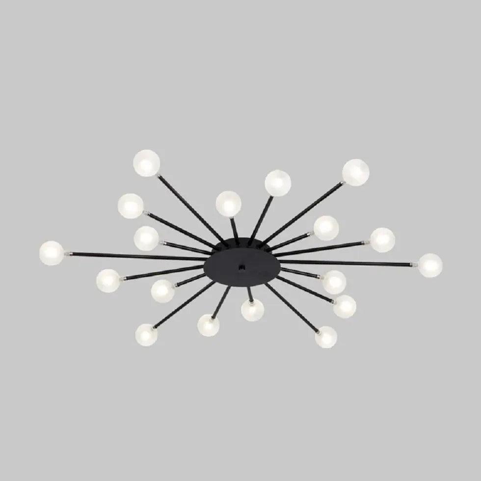 Modern Starburst Glass Pendant Light - Elegant Ceiling Fixture for Living Room, Dining Room & Bedroom - Energy Efficient LED Chandelier for Home Decor