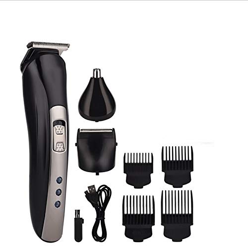 Professional Rechargeable Electric Shaver & Hair Trimmer for Men - Nose Hair Clipper & Beard Grooming Kit - Perfect for Home, Travel, and Personal Grooming