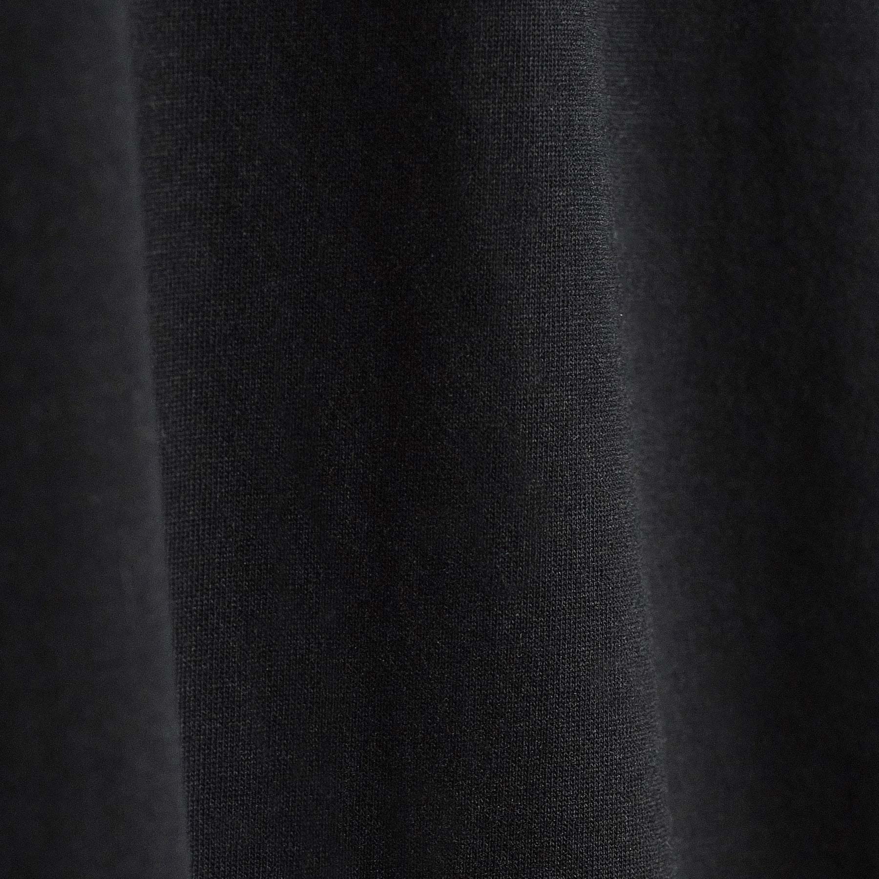 Premium Heavyweight Luxe Jersey Long Sleeve Polo Shirt for Men - Classic Black - Business Casual & Golf Wear