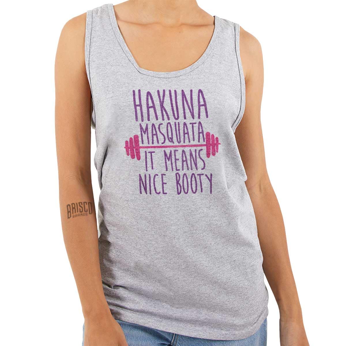 Women's Cute Gym Tank Top - Squats Mean Nice Booty Workout Tee for Fitness & Yoga | Perfect for Gym, Running & Casual Wear
