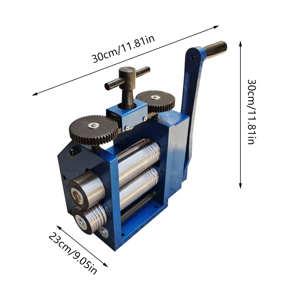 3 Inch (75mm) Manual Jewelry Rolling Mill Machine - Flatten & Shape Metal Sheets & Wires for Jewelry Making | US Stock | Perfect for DIY Jewelry, Metal Crafting & Goldsmithing Projects