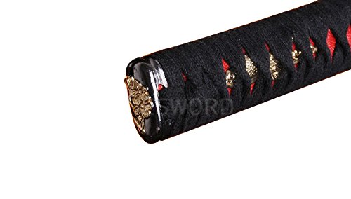 Handmade High Carbon Steel Japanese Katana Sword - Full Tang, Real Sharp Blade - Perfect for Martial Arts, Cosplay, and Collectors