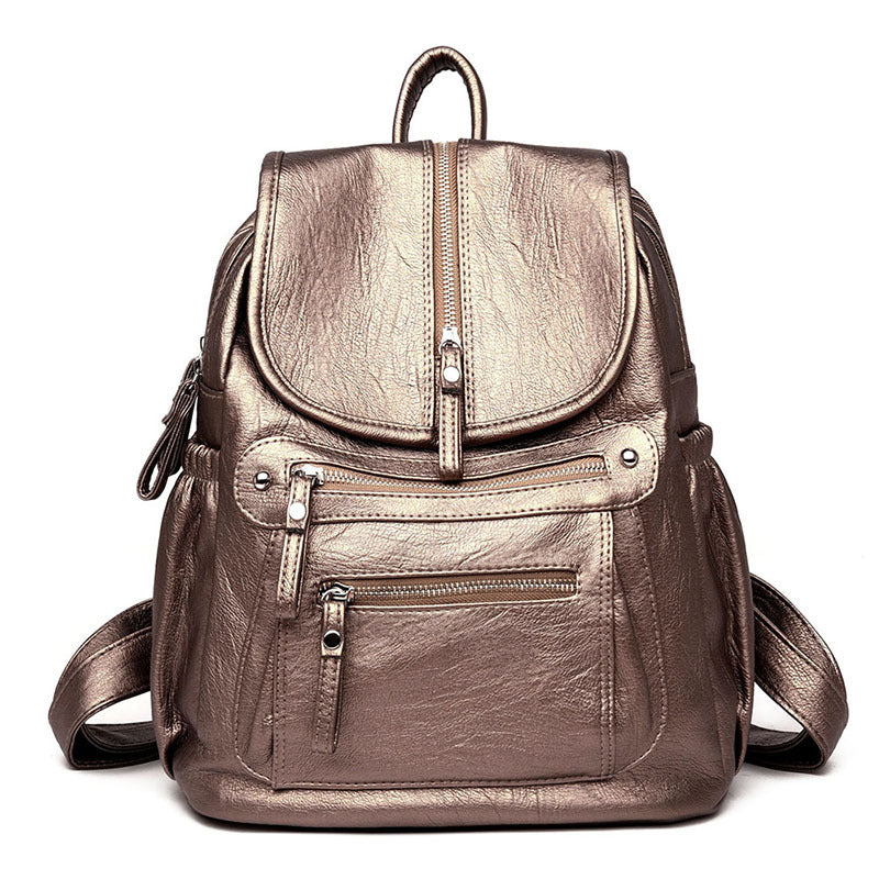 Vegan Leather Backpack for Women & Men - Eco-Friendly PU Leather Laptop Backpack - Stylish & Durable for Work, School, Travel & Daily Use