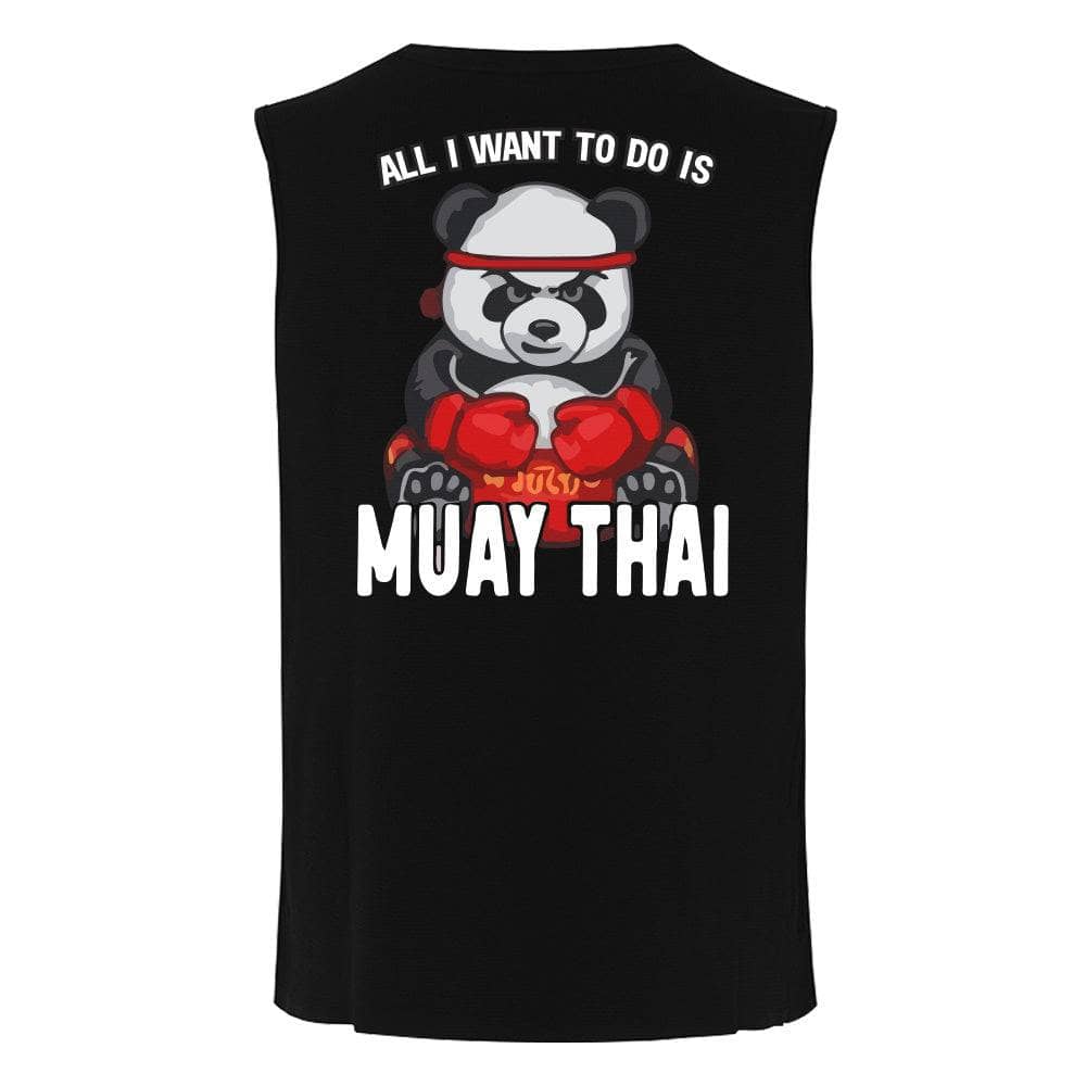 Muay Thai Training Shirts with Panda Design - Comfortable & Stylish for MMA, Kickboxing & Fitness Workouts