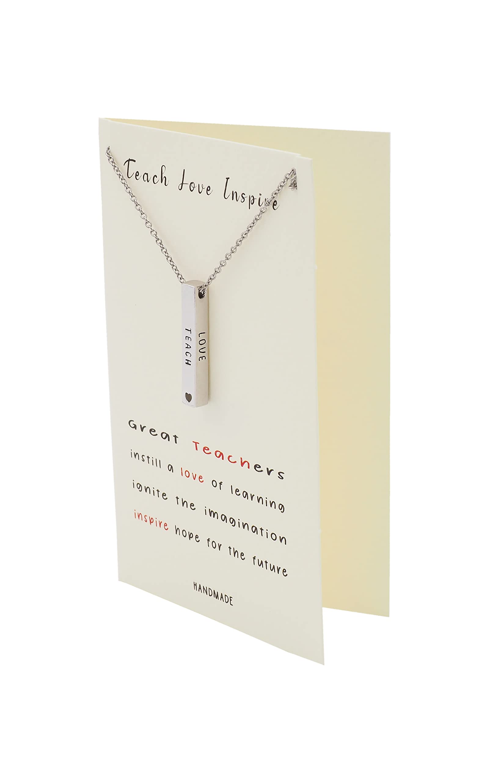Joyfulle Zina Teacher Necklace - Inspirational Jewelry Gift for Educators