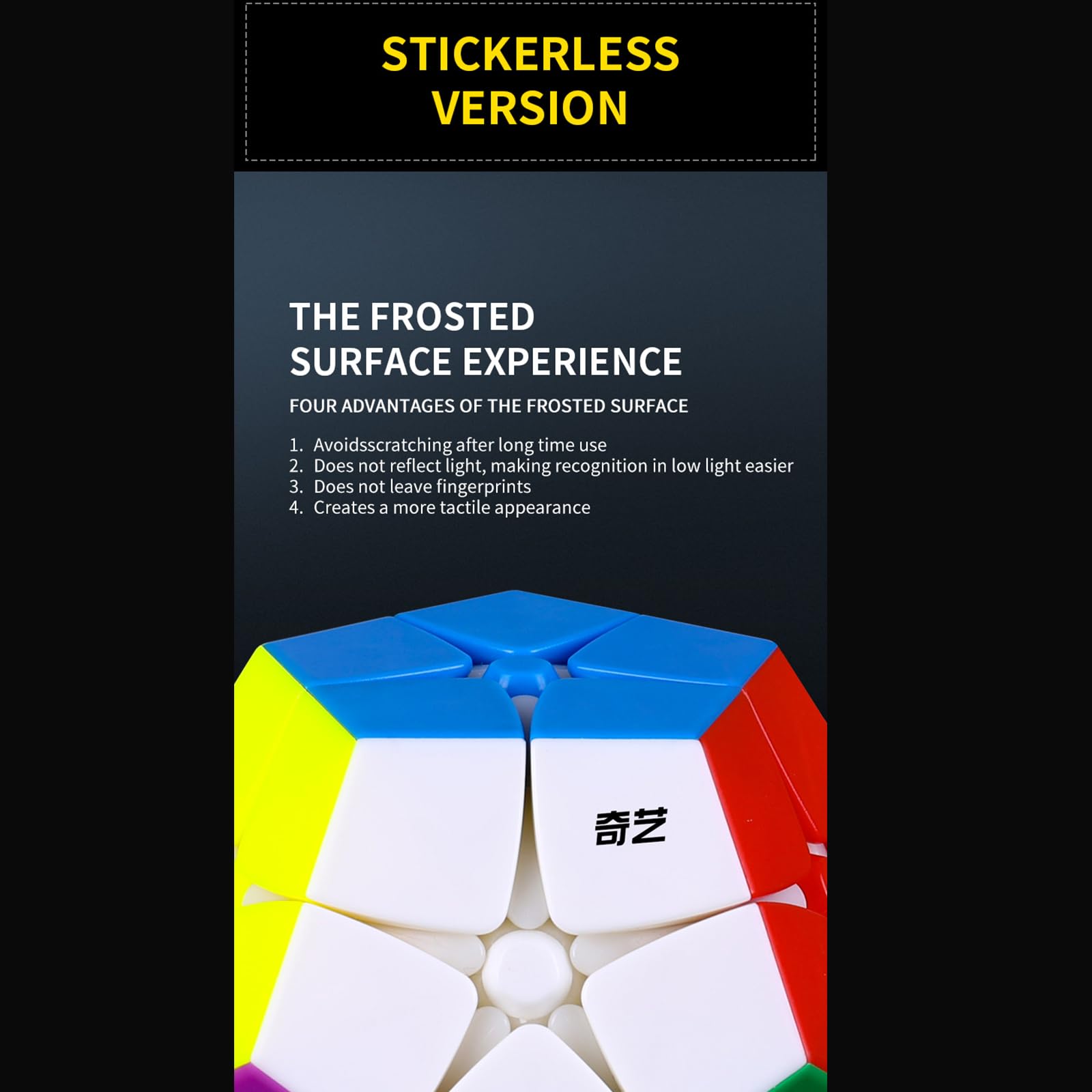 QYTOYS Stickerless 2x2 Megaminx Speed Cube - Pentagonal Dodecahedron Magic Puzzle Toy | Brain Teaser Educational Game | ABS Plastic Square Cube for Kids & Adults | Perfect for Stress Relief, STEM Learning & Speedcubing Competitions
