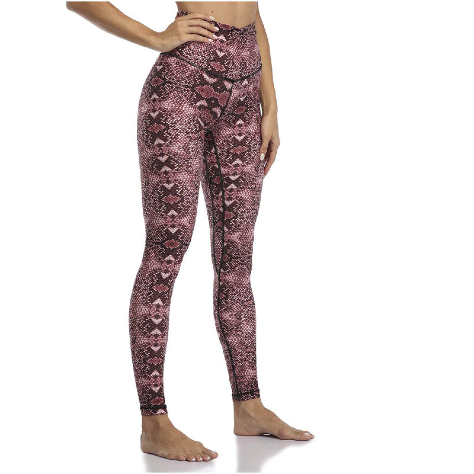 GBTRICON Women's High Waist Leggings - Breathable Compression Workout Pants with Print, Elastic Waistband for Yoga, Running & Gym - Slimming Fitness Trousers for Active Women