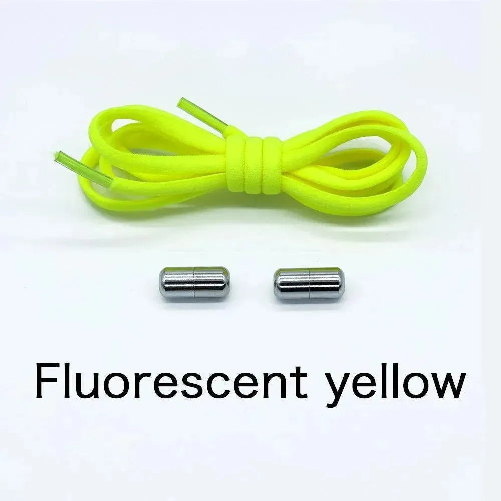 No Tie Shoelaces with Metal Lock - Elastic Slip On Shoe Laces for Adults & Kids - Perfect for Running, Walking, and Daily Wear