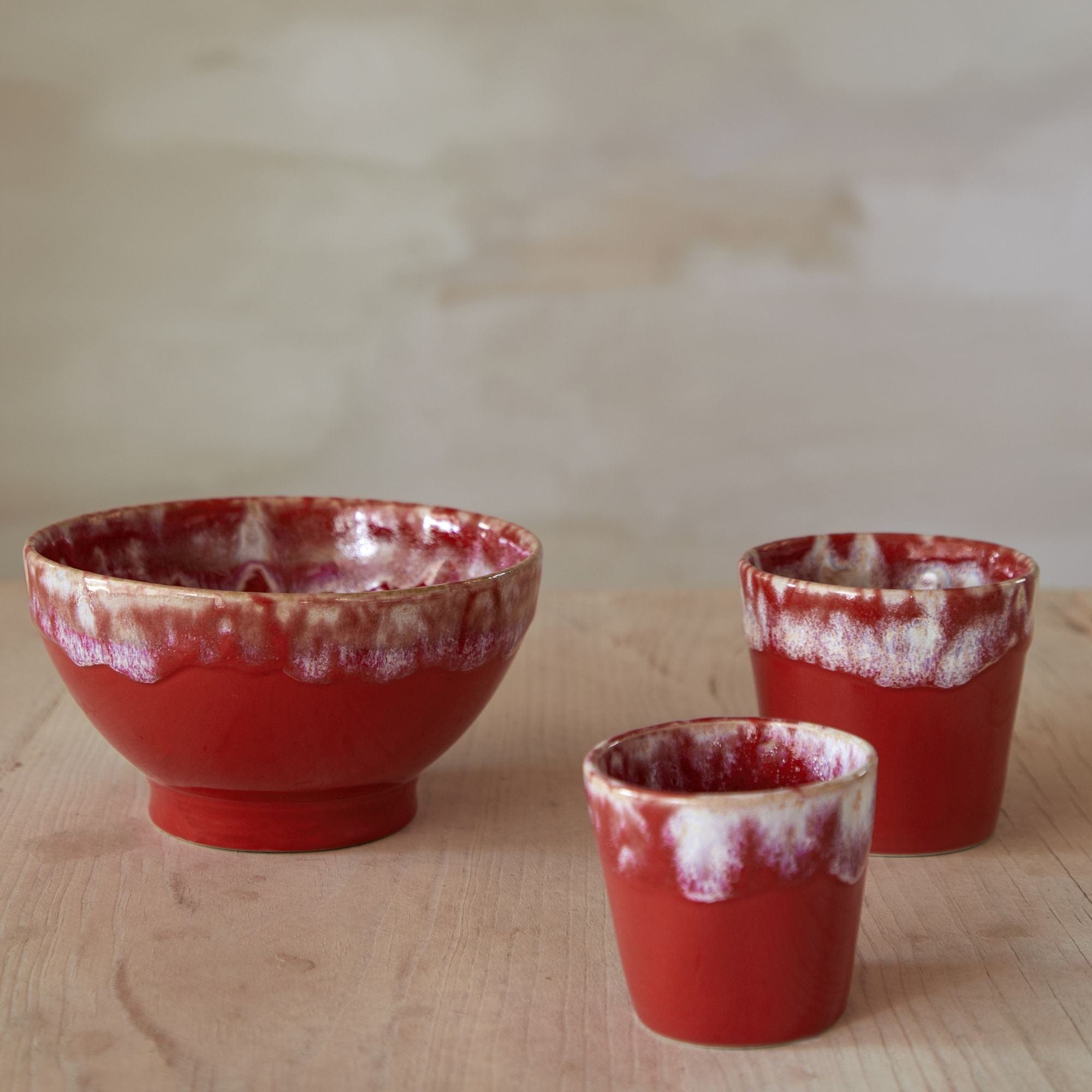 Casafina Grepresso Handmade Fine Stoneware Espresso Cup - Red Ceramic Coffee Mug for Espresso, Cappuccino & Latte - Perfect for Home, Cafe & Restaurant Use