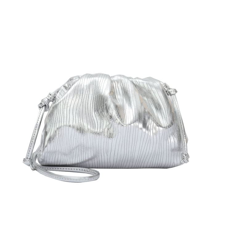 Sparkly Small Women's Dumpling Crossbody Bag - Elegant Evening Clutch with Adjustable Drawstring Strap for Parties, Weddings & Date Nights