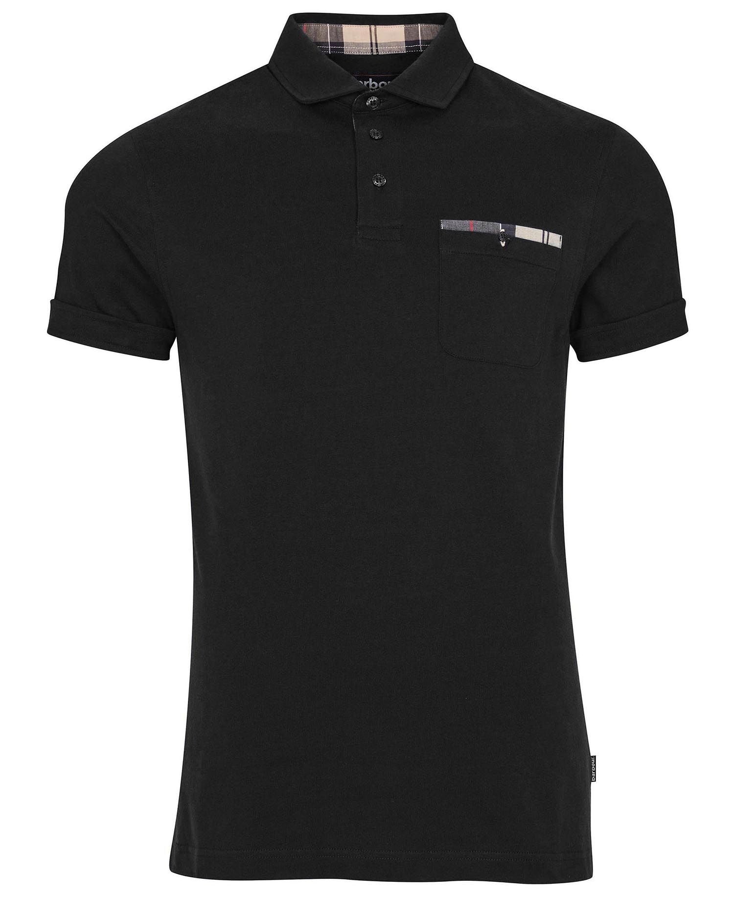BARBOUR Corpatch Polo Shirt for Men - Classic Black Cotton Casual Wear for Office, Golf & Outdoor Activities
