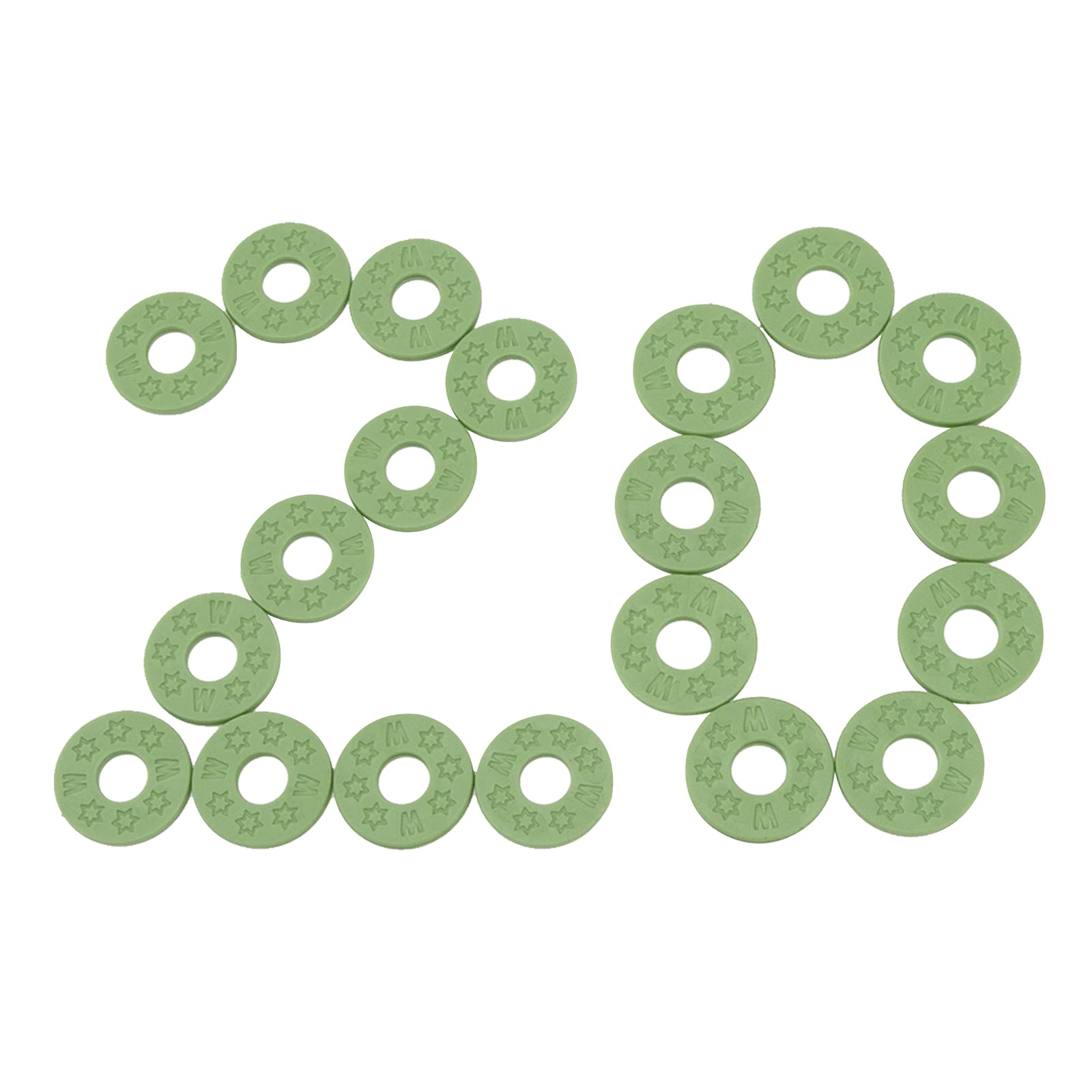 20Pcs Yootones Silicone Guitar Strap Locks - Secure Rubber Strap Blocks for Guitar & Bass Protection (Green) - Perfect for Live Performances & Studio Sessions