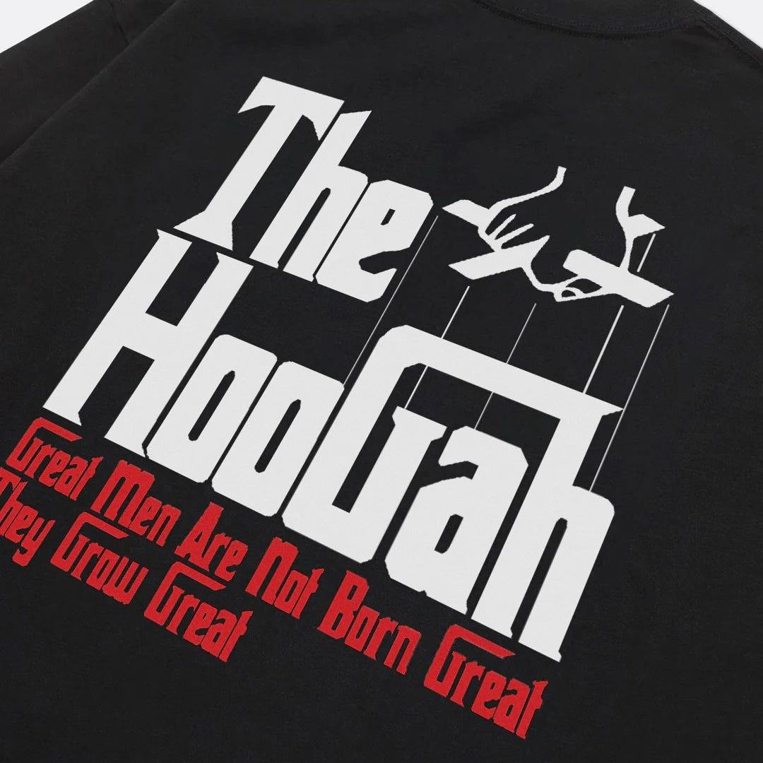 Hoogah 24FW God Father Tee - Vintage Inspired Graphic T-Shirt for Men | Casual Streetwear & Urban Fashion | Perfect for Everyday Wear, Parties, and Gifts