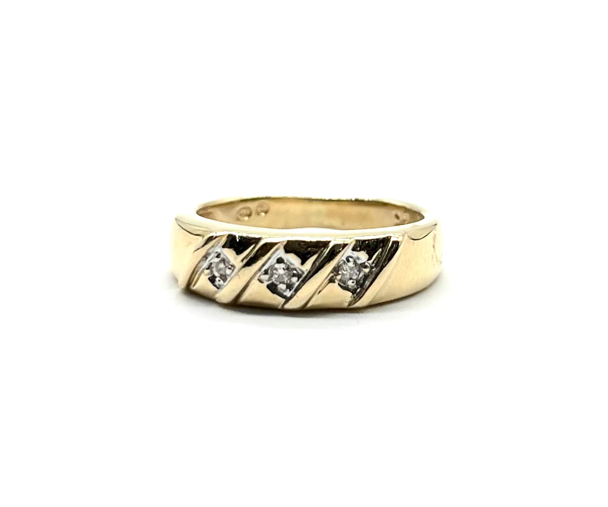 Elegant Diagonal Diamond Band Ring for Women - Sparkling Wedding, Engagement & Anniversary Jewelry Gift - Perfect for Special Occasions & Everyday Luxury