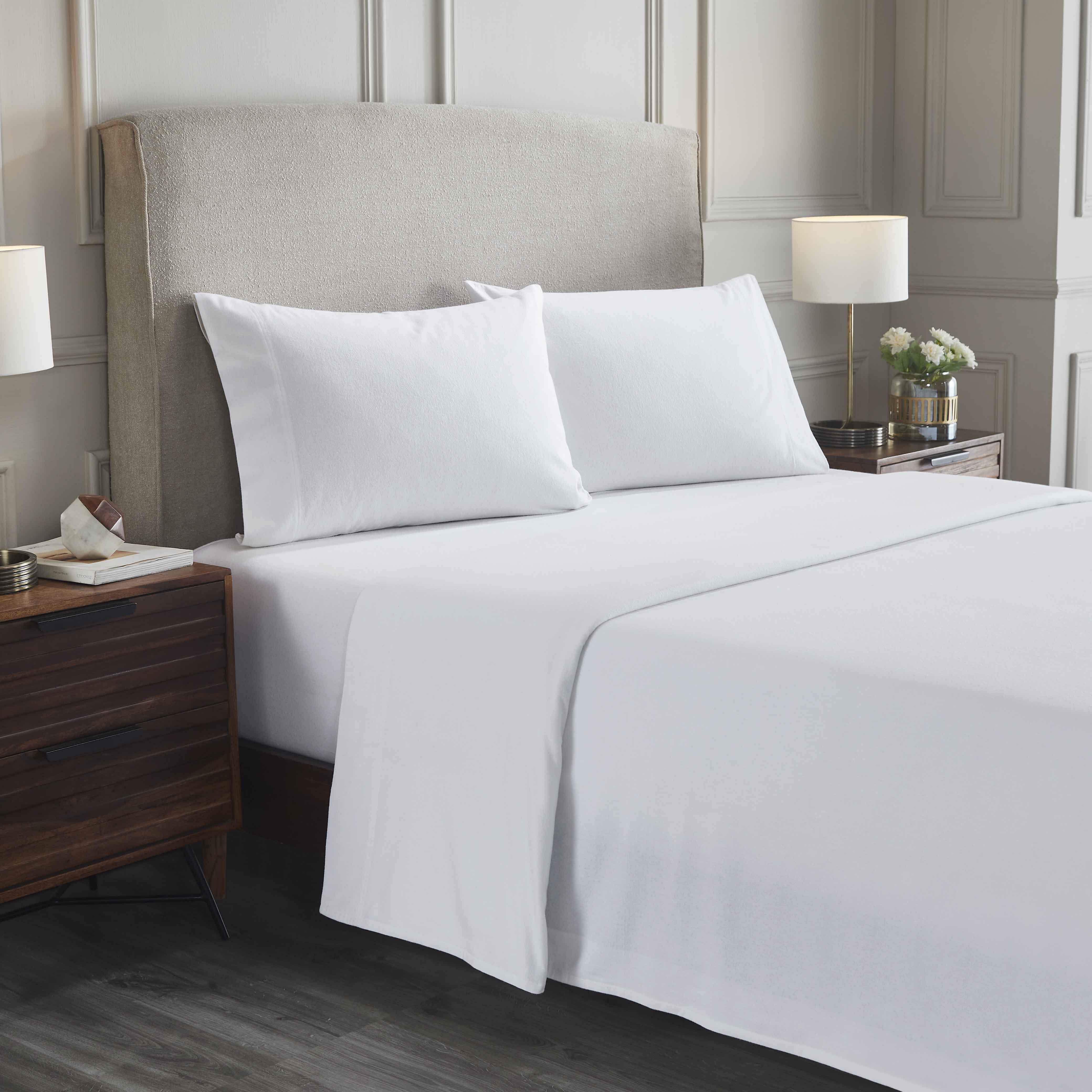 Premium Rome Flannel Cotton Solid Brushed Deep Pocket Sheet Set - Ultra Soft & Cozy Bedding for Winter - Perfect for Master Bedroom, Guest Room & Dorm Use