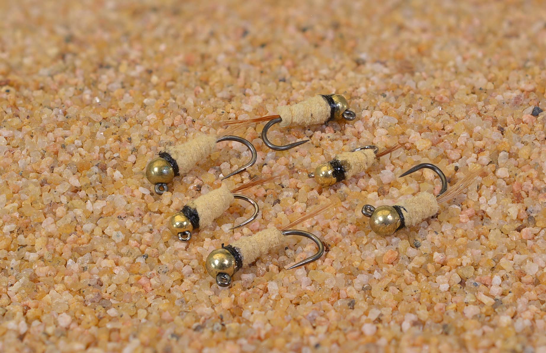 Premium Buckskin Nymph Jig Fly - Euro Style Nymph Fishing Flies Tied on Hanak Hooks (6-Pack) - Perfect for Trout Fishing in Rivers & Streams