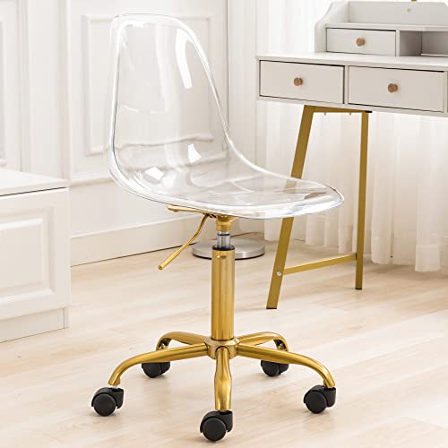 Clear With Gold Legs