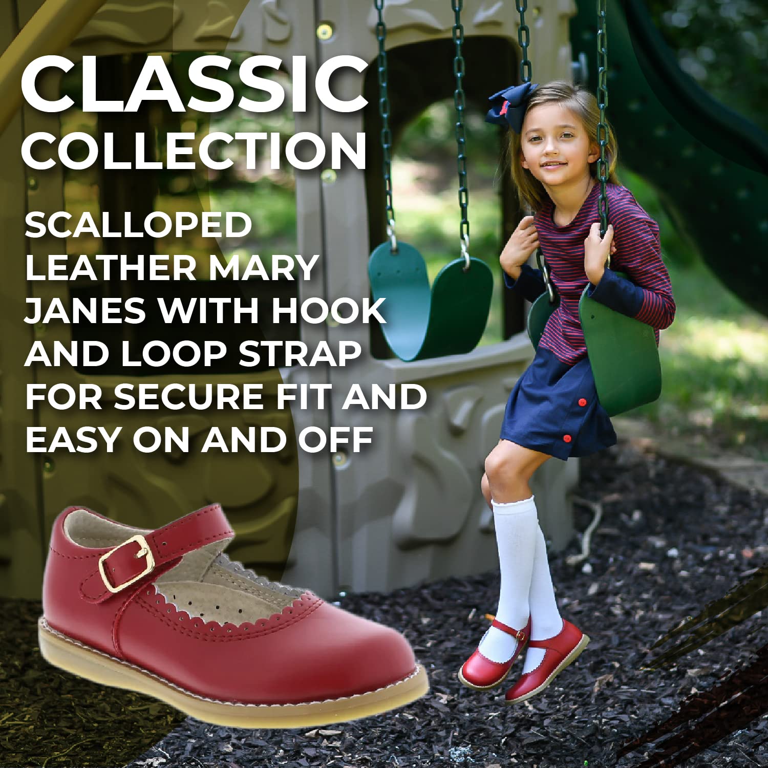FOOTMATES Baby Girls Mary Jane Flats - Comfortable & Stylish Shoes for Infant, Toddler & Little Kids - Perfect for School, Parties & Everyday Wear