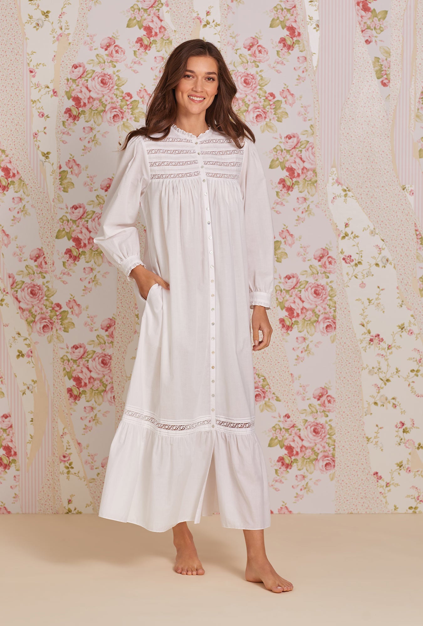 Cottage Dreams Long Robe - Soft & Cozy Women's Bathrobe for Home, Spa & Relaxation | Perfect for Lounging, Morning Coffee & Self-Care Moments