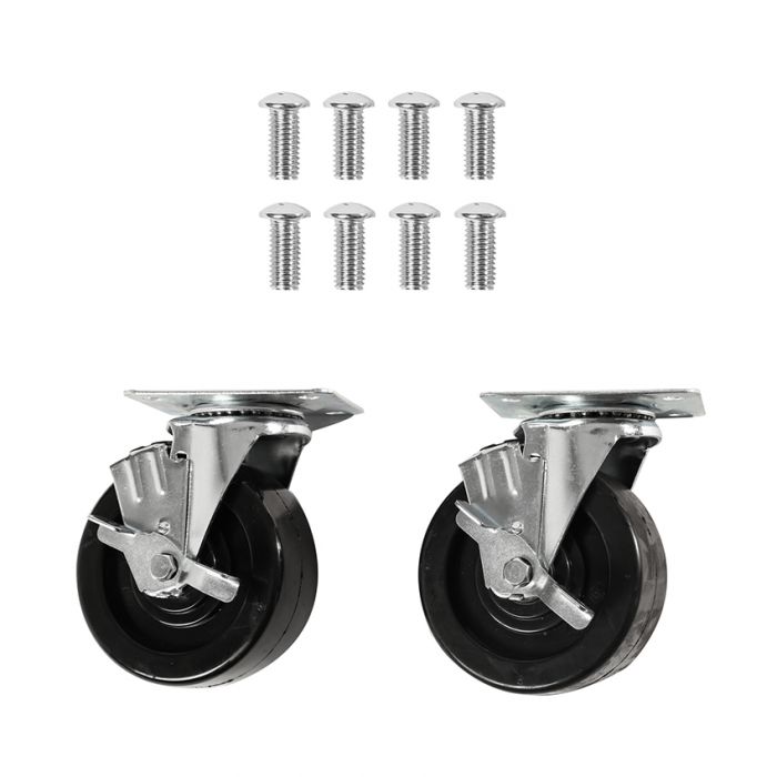 2 Pack 5 UltraHD® Swivel Wheels - Heavy Duty Replacement Casters for Furniture, Carts & Equipment - Smooth Rolling for Home, Office & Industrial Use