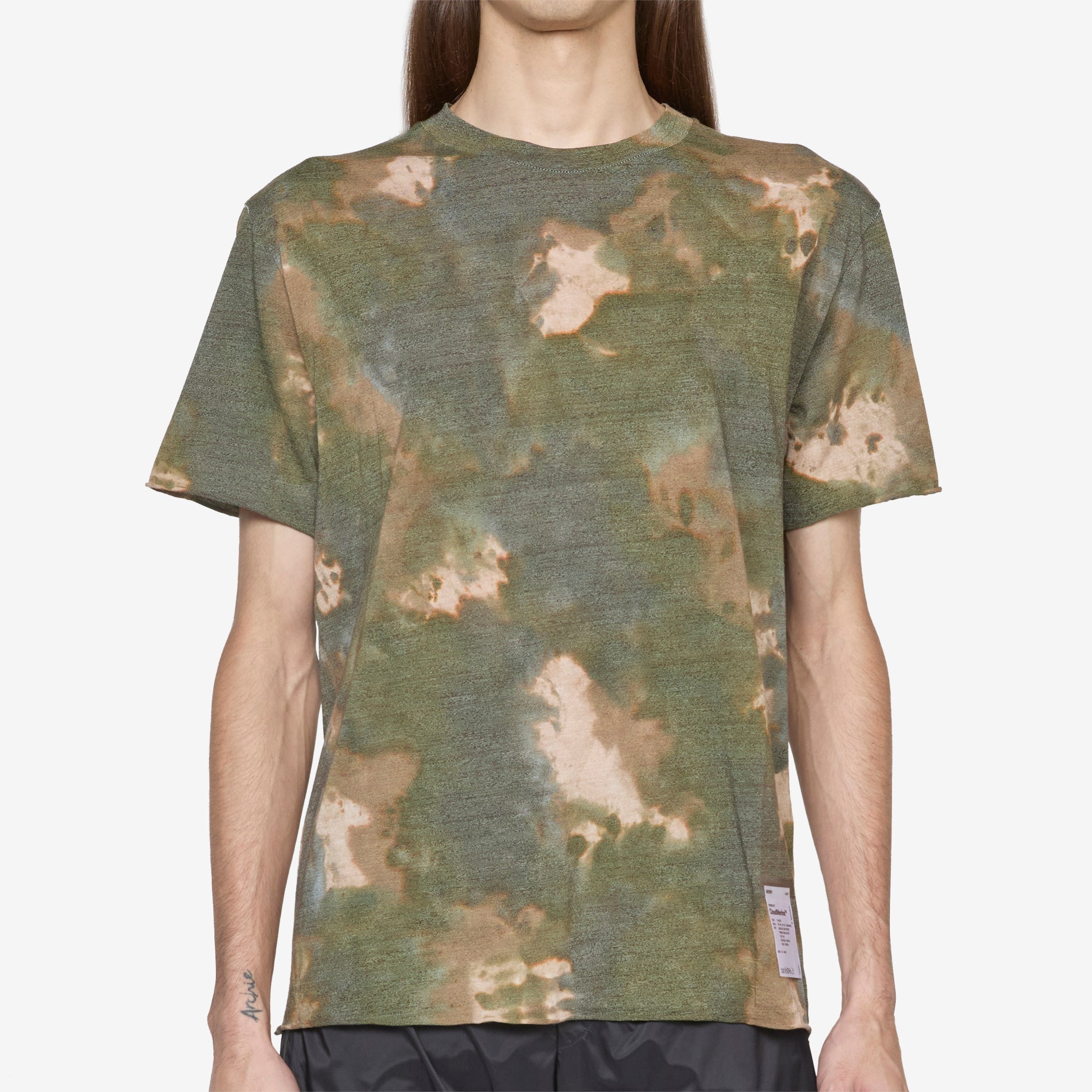 CloudMerino™ Cordura® Batik Military Olive T-Shirt - Durable & Comfortable Performance Tee for Outdoor Adventures & Tactical Wear