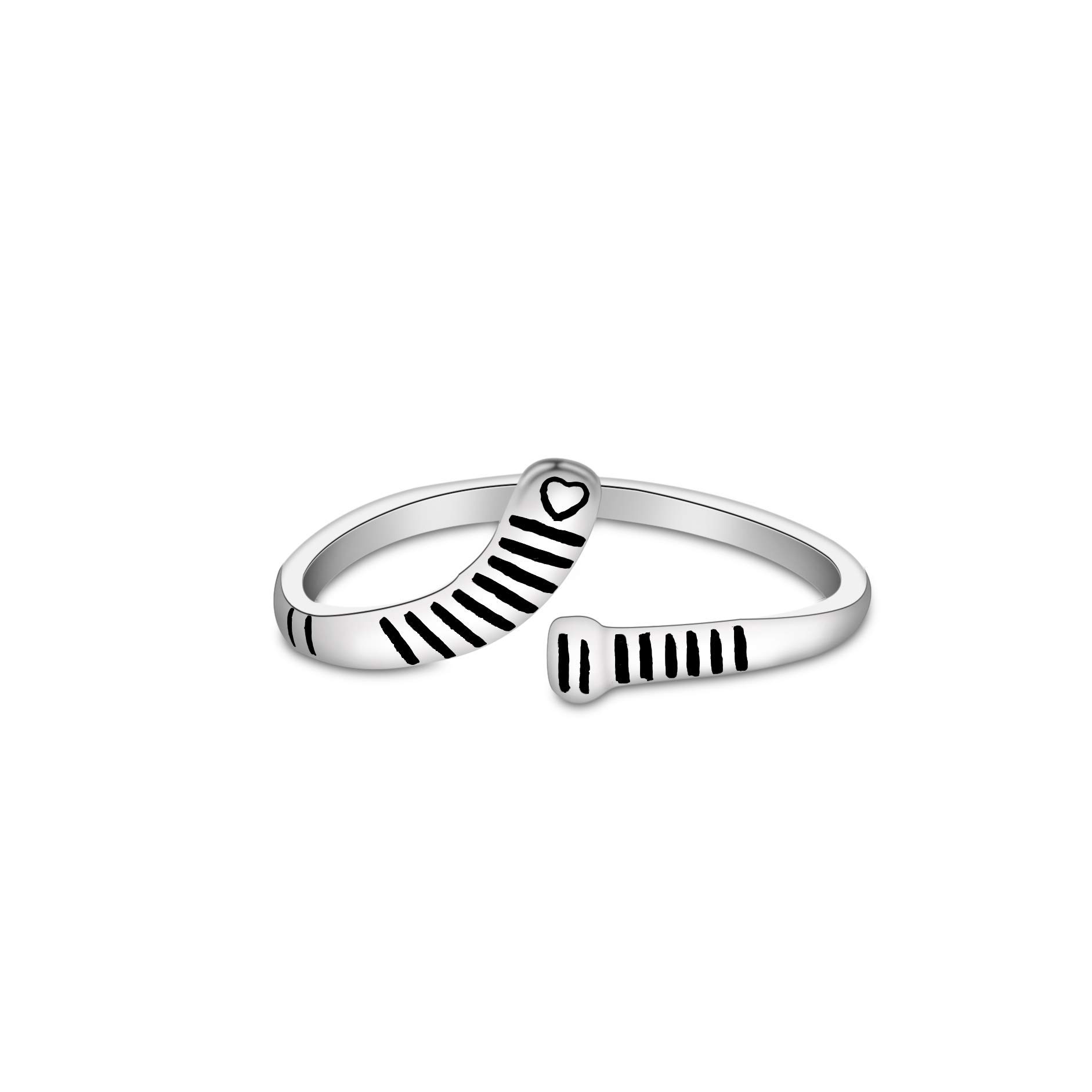 ENSIANTH Adjustable Ice Hockey Stick Ring - Unique Hockey Jewelry Gift for Women & Girls - Perfect for Hockey Players, Fans, Coaches (Game Day, Birthday, Anniversary)