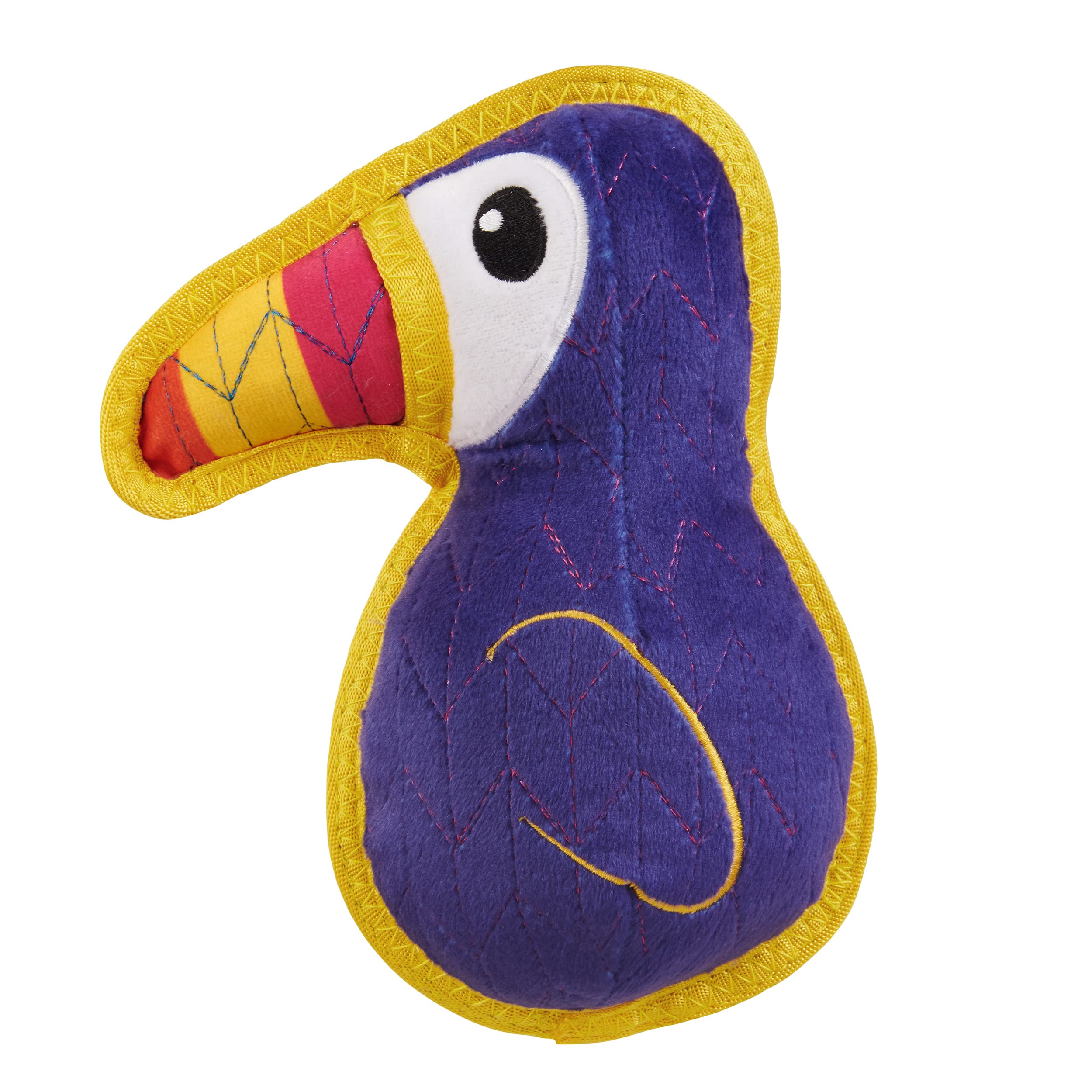 Outward Hound Xtreme Seamz Toucan Squeaky Durable Dog Toy - Chew Resistant Interactive Pet Toy for Aggressive Chewers - Perfect for Playtime, Training & Outdoor Adventures