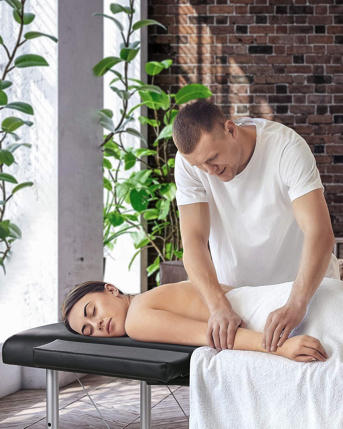 Portable Massage Table 84 Inch - 2 Section Adjustable Lash Bed, Facial & SPA Bed with Full Accessories - Lightweight Aluminum Frame for Home & Professional Use | Perfect for Massage Therapists, Estheticians & Salon Treatments
