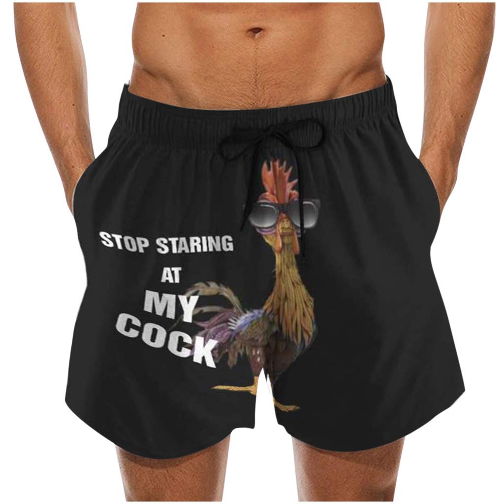 **Men's Quick-Dry Athletic Shorts with Lace-Up Design & Pockets - Funky Print Gym, Beach, Festival Shorts - Perfect for Workouts, Holidays & Father's Day Gifts**