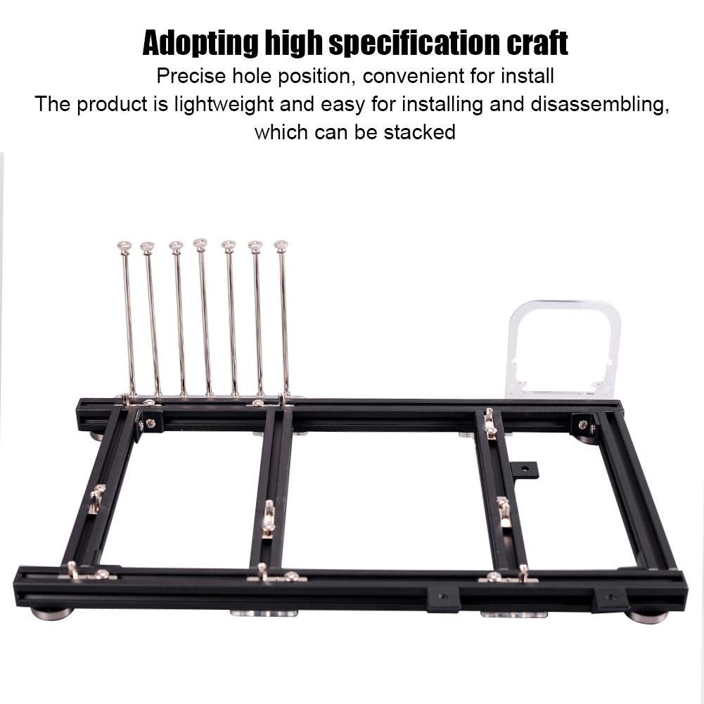 143 Open Frame Aluminum Alloy ATX PC Case - Lightweight Computer Chassis for DIY Builds & Overclocking Test Bench | Excellent Heat Dissipation | Perfect for Gaming Rigs, Workstations & PC Modding (Black)