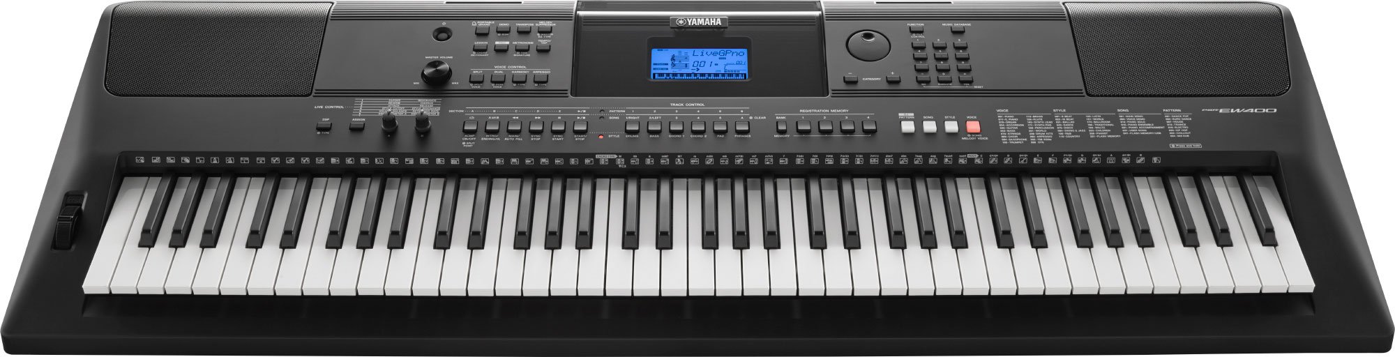 Yamaha PSR-EW400 76-Key Portable Electronic Keyboard with Power Adapter - Perfect for Beginners, Home Practice & Live Performances