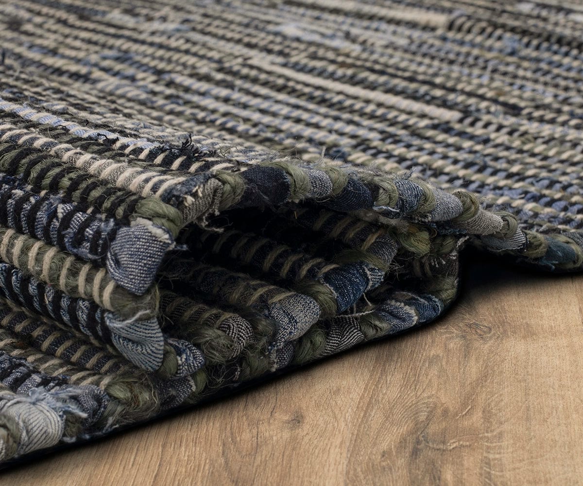 Karastan Wyatt Denim Rug - Soft & Durable Blue Denim Area Rug for Living Room, Bedroom, or Office Decor