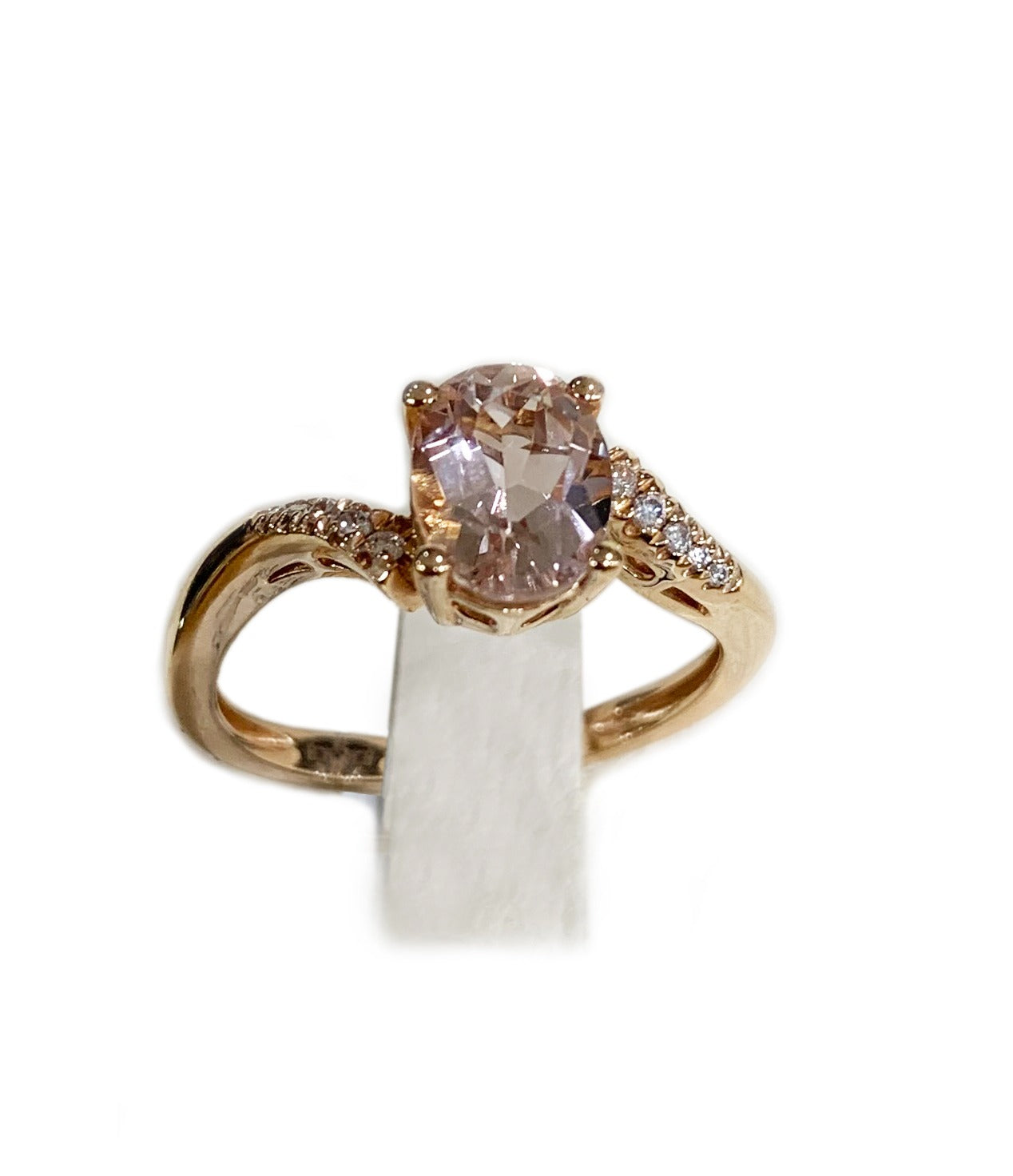 14K Rose Gold Morganite Ring for Women - Elegant Pink Gemstone Engagement & Wedding Band - Perfect for Valentine's Day, Anniversary & Special Occasions