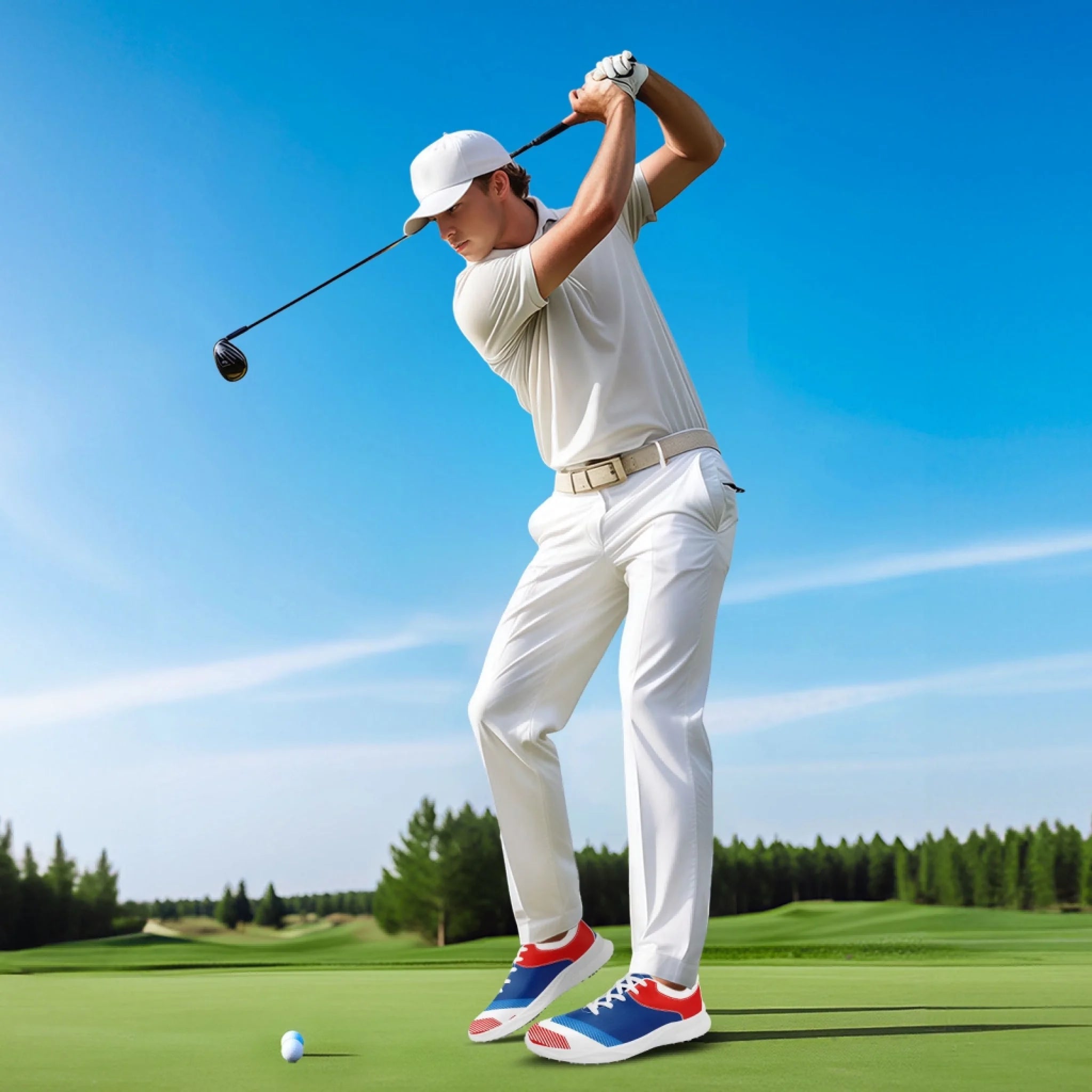 Custom Golf Performance Sneakers for Men & Women - Personalized Durable Athletic Shoes for POD Resellers - Lightweight Comfort Walking & Running Shoes - Perfect for Golf Course, Gym Workouts & Casual Wear (FN062 25020099)
