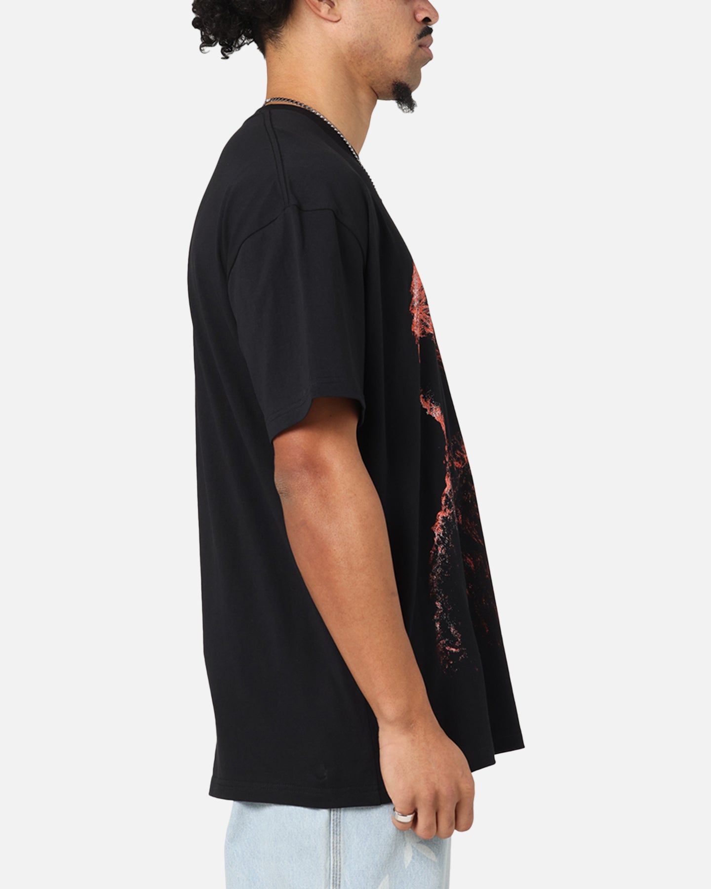 American Thrift X Sesame Street Elmo Graphic Heavy Cotton T-Shirt Black | Cute Cartoon Tee for Kids & Adults | Perfect for Casual Wear, Costume Parties & Sesame Street Fans