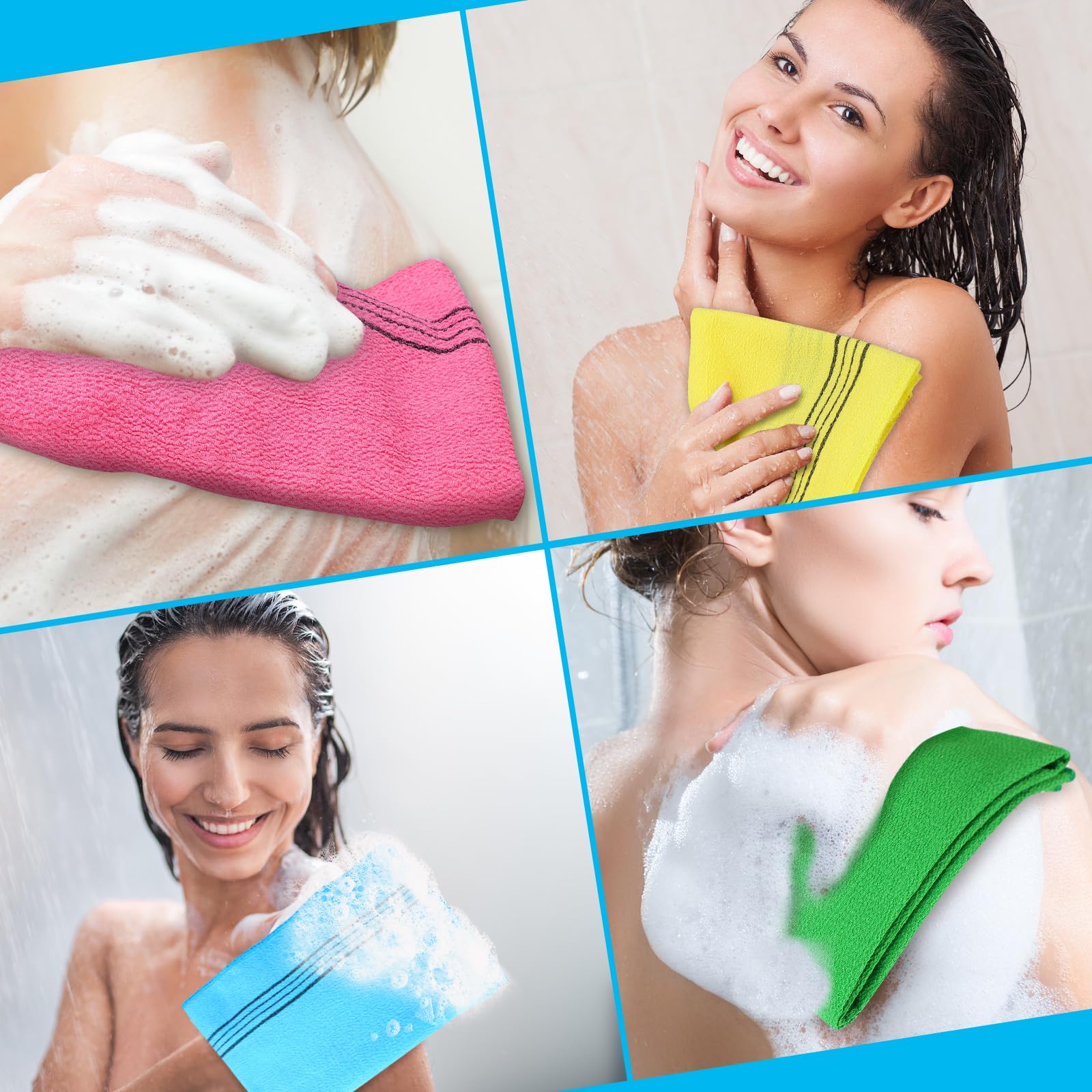 Exfoliating Body Scrubber Washcloth for Men & Women - Korean & Japanese Style, Dead Skin Remover - Perfect for Shower & Spa