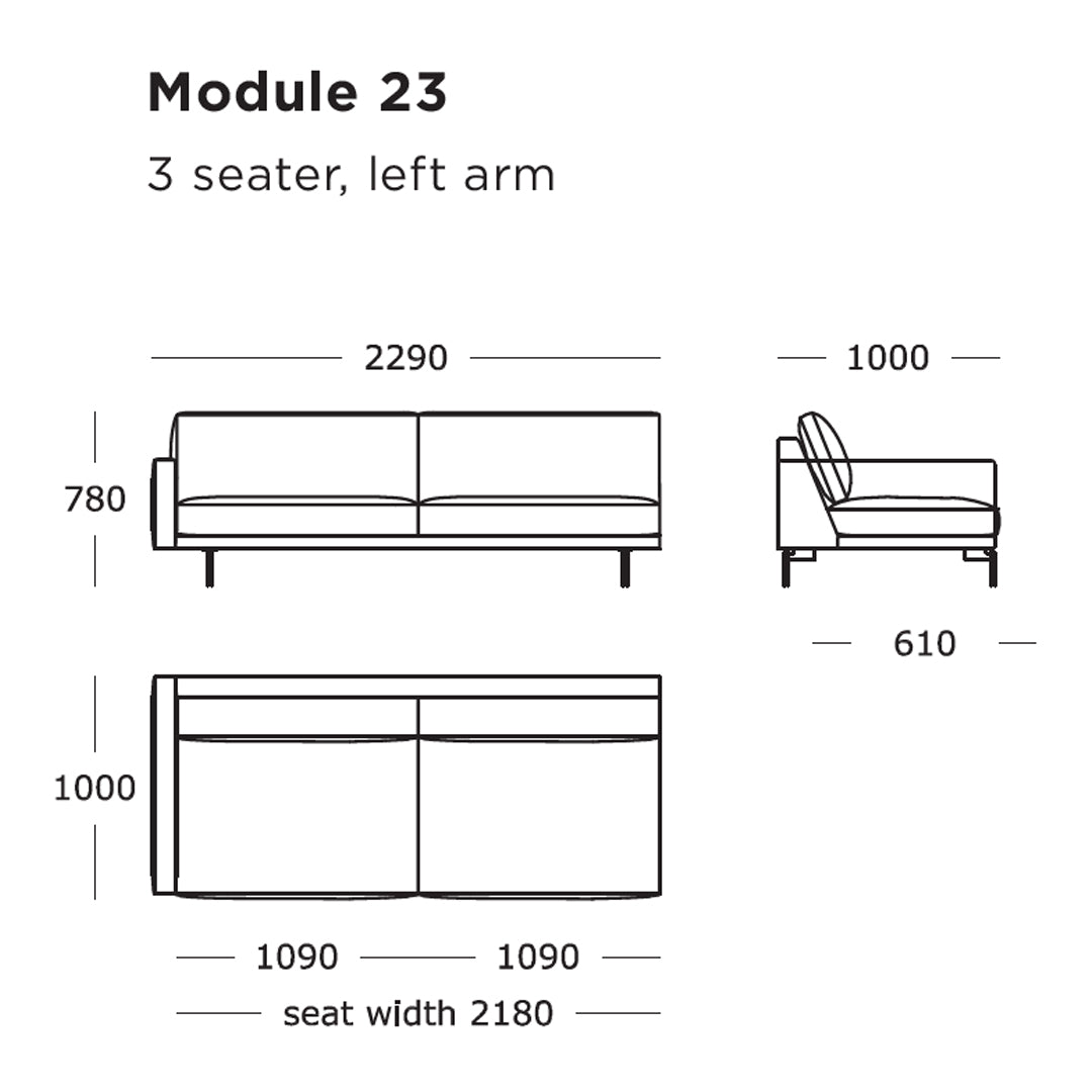 Modular Sofa Edge V1 - 17 to 24 Seating Configurations for Living Room, Lounge & Office Spaces