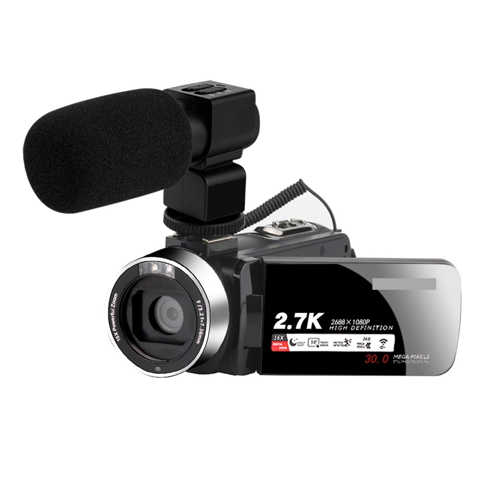 4K Digital Video Camera with WIFI, Night Vision & Rotating Touch Screen - Vlog Camcorder for YouTube, Travel, Outdoor Recording (No SD Card, Set of 3) - Perfect for Vlogging, Travel Videos, and Nighttime Photography