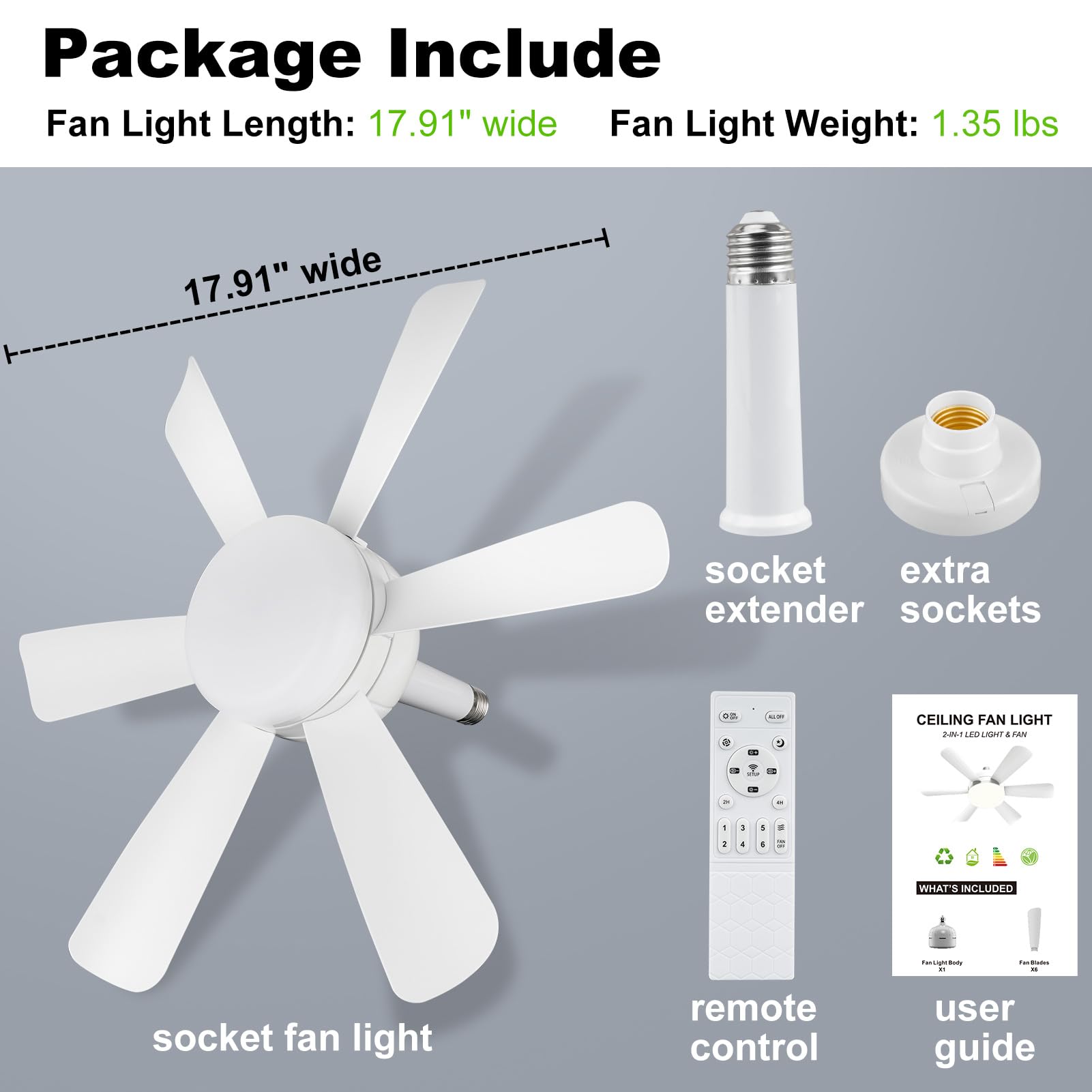 Smart Ceiling Fan with Light and Remote - Dimmable LED 3000K-6500K, 6 Speed Quiet Operation, 1500 Lumens Screw-in Light for Bedroom, Kitchen, Living Room - Perfect for Home Cooling and Ambient Lighting