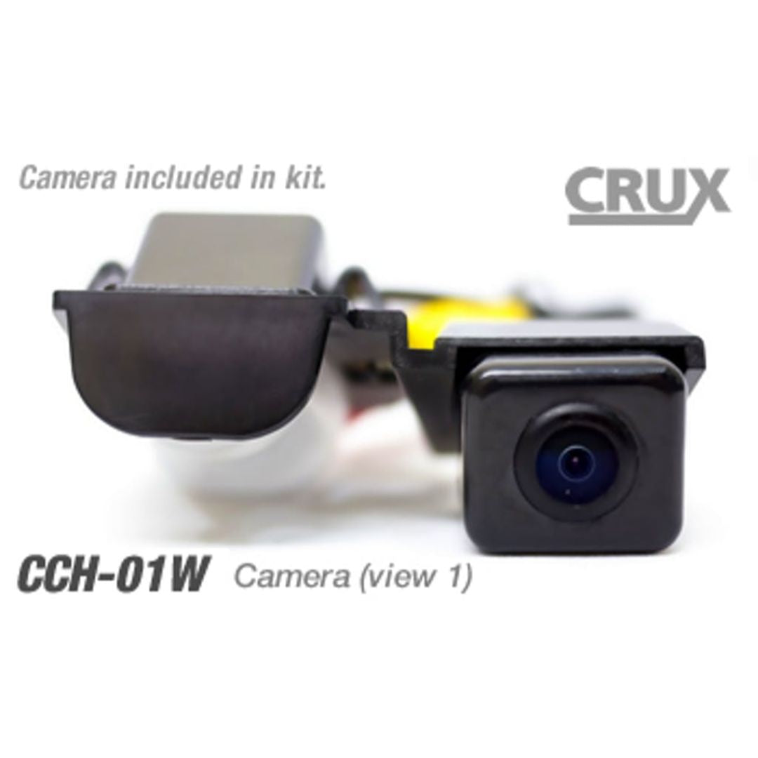 75W Crux RVCCH Rear View Camera System with Sightline Safety View & VIM Integration for Jeep Wrangler - License Plate Light Camera Included - Off-Road Driving & Parking Assistance
