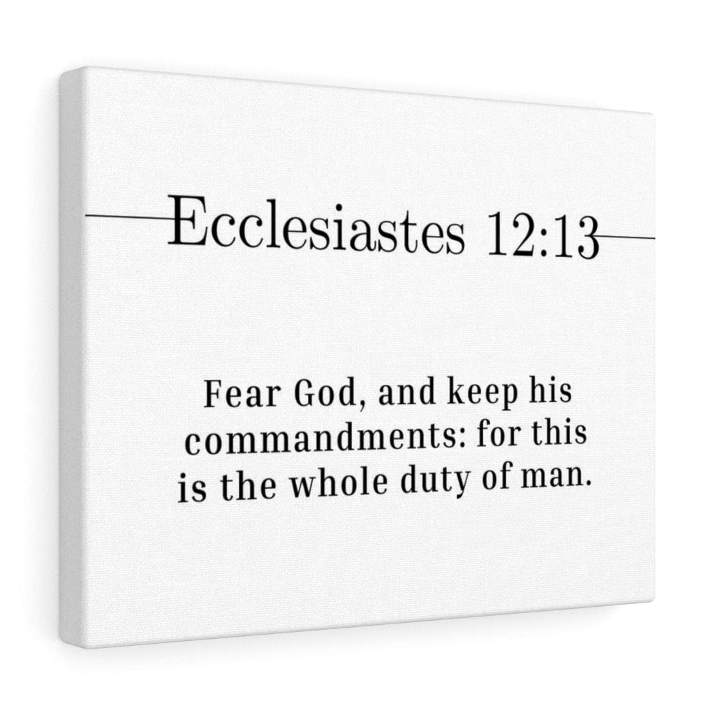 Christian Wall Art with Bible Verse - Ecclesiastes 12:13 Scripture Print | Ready to Hang Home Decor for Living Room, Bedroom & Church | Express Your Love Through Faithful Gifts