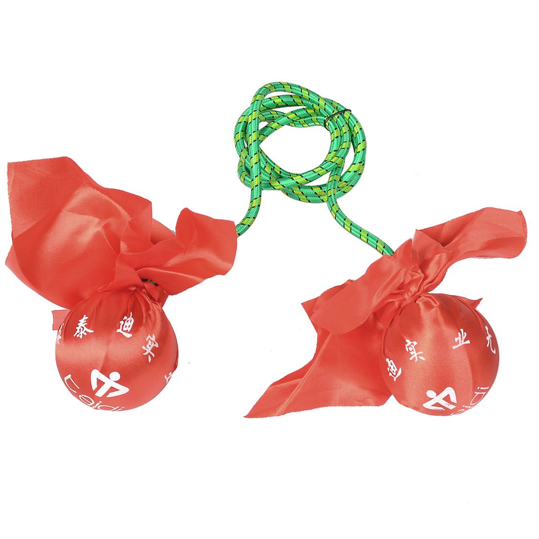 Qtqgoitem Double Red Polyester Fabric Wrapped Foam Balls with Rubber Cord - Exercise & Fitness Ball for Yoga, Pilates, Physical Therapy & Home Workouts (Model: f6d74b73ddf8f99)